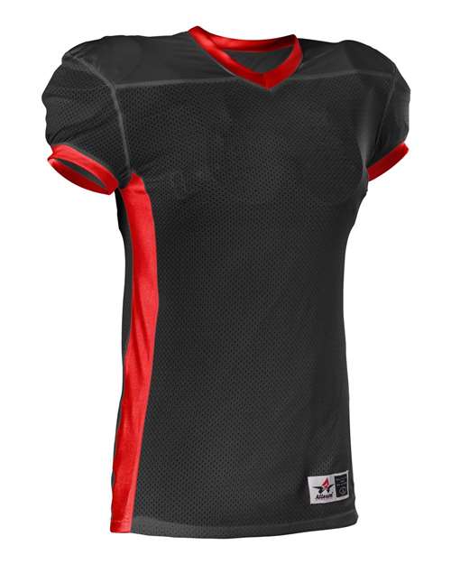 Black/ Red - Men's Football Jersey Alleson Athletic Men's Football Jersey in Black/Red, front view
