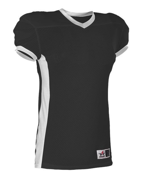 Black/ White - Men's Football Jersey Alleson Athletic Men's Football Jersey in Black/White, front view