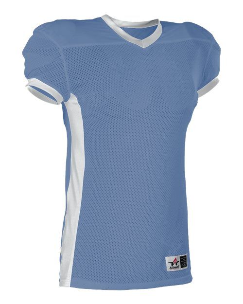 Columbia Blue/ White - Men's Football Jersey Alleson Athletic Men's Football Jersey in Columbia Blue/White, front view