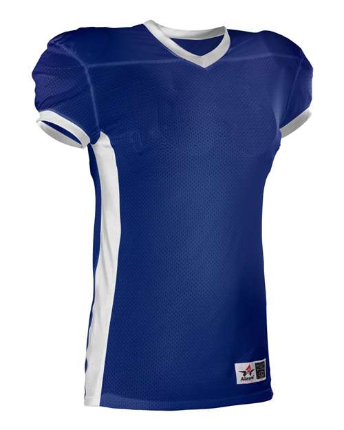 Navy/ White - Men's Football Jersey Alleson Athletic Men's Football Jersey in Navy/White, front view