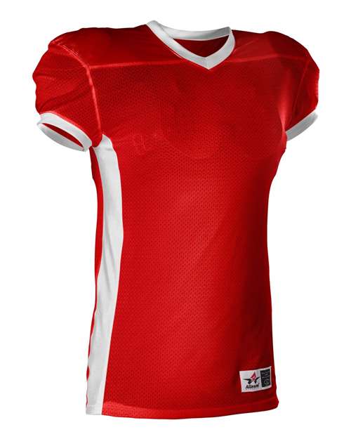 Red/ White - Men's Football Jersey Alleson Athletic Men's Football Jersey in Red/White, front view
