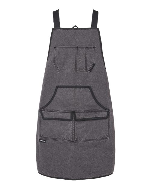 Charcoal/ Black - Workman's Apron DRI DUCK Workman's Apron in Charcoal/Black, front view