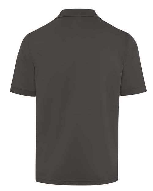 Dark Charcoal - Dickies Men's Perf. S/S With Pocket with Logo Embroidery Dickies Men's Performance Short Sleeve Work Shirt With Pocket in Dark Charcoal, back view