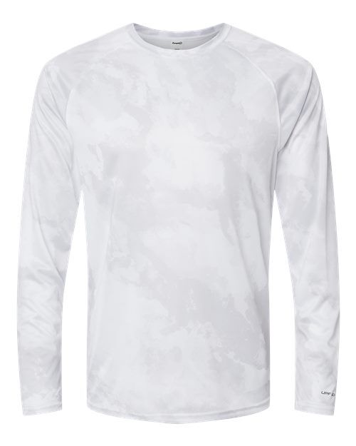 White - Unisex Cabo Camo Performance Long Sleeve T-Shirt Paragon Unisex Cabo Camo Performance Long Sleeve T-Shirt in White, front view