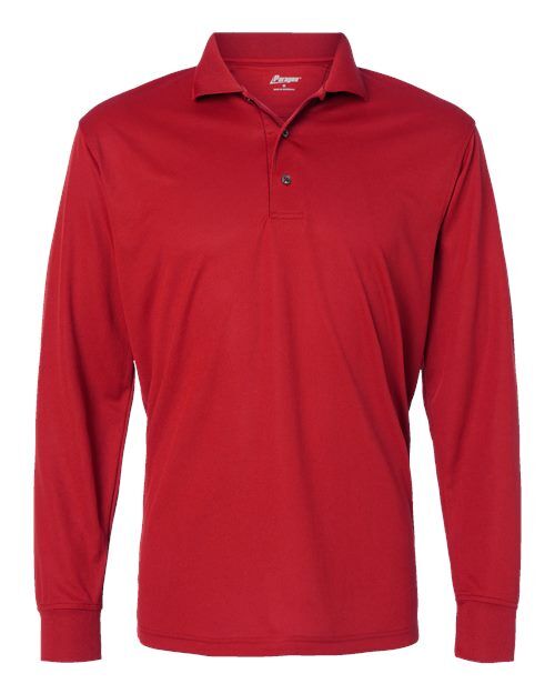 Red - Men's Prescott Long Sleeve Polo Paragon Polo in Red, front view