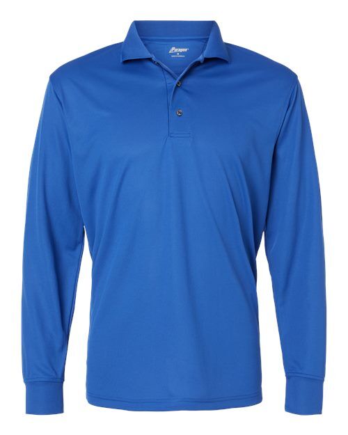 Royal - Men's Prescott Long Sleeve Polo Paragon Polo in Royal, front view