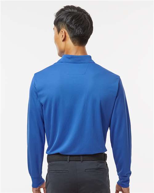 Royal - Paragon 110 Polo with Custom Company Logo Embroidery Paragon Polo in Royal, back view on model
