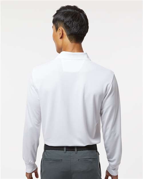 White - Paragon 110 Polo with Custom Company Logo Embroidery Paragon Polo in White, back view on model
