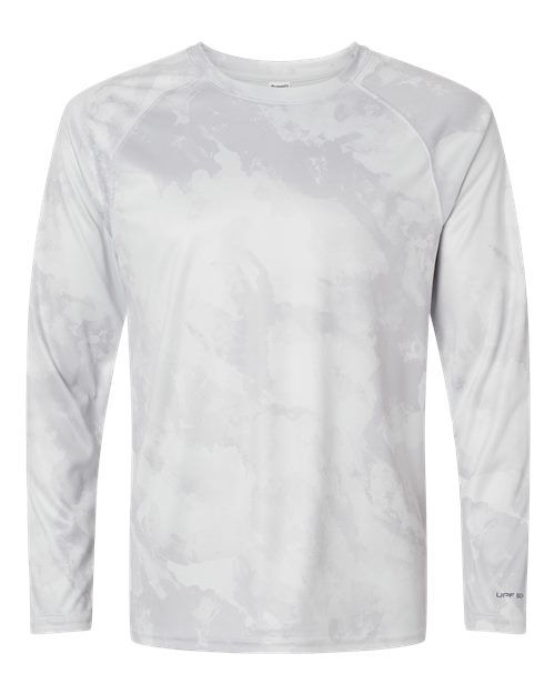 Aluminum - Unisex Cabo Camo Performance Long Sleeve T-Shirt Paragon Unisex Cabo Camo Performance Long Sleeve T-Shirt in Aluminum, front view
