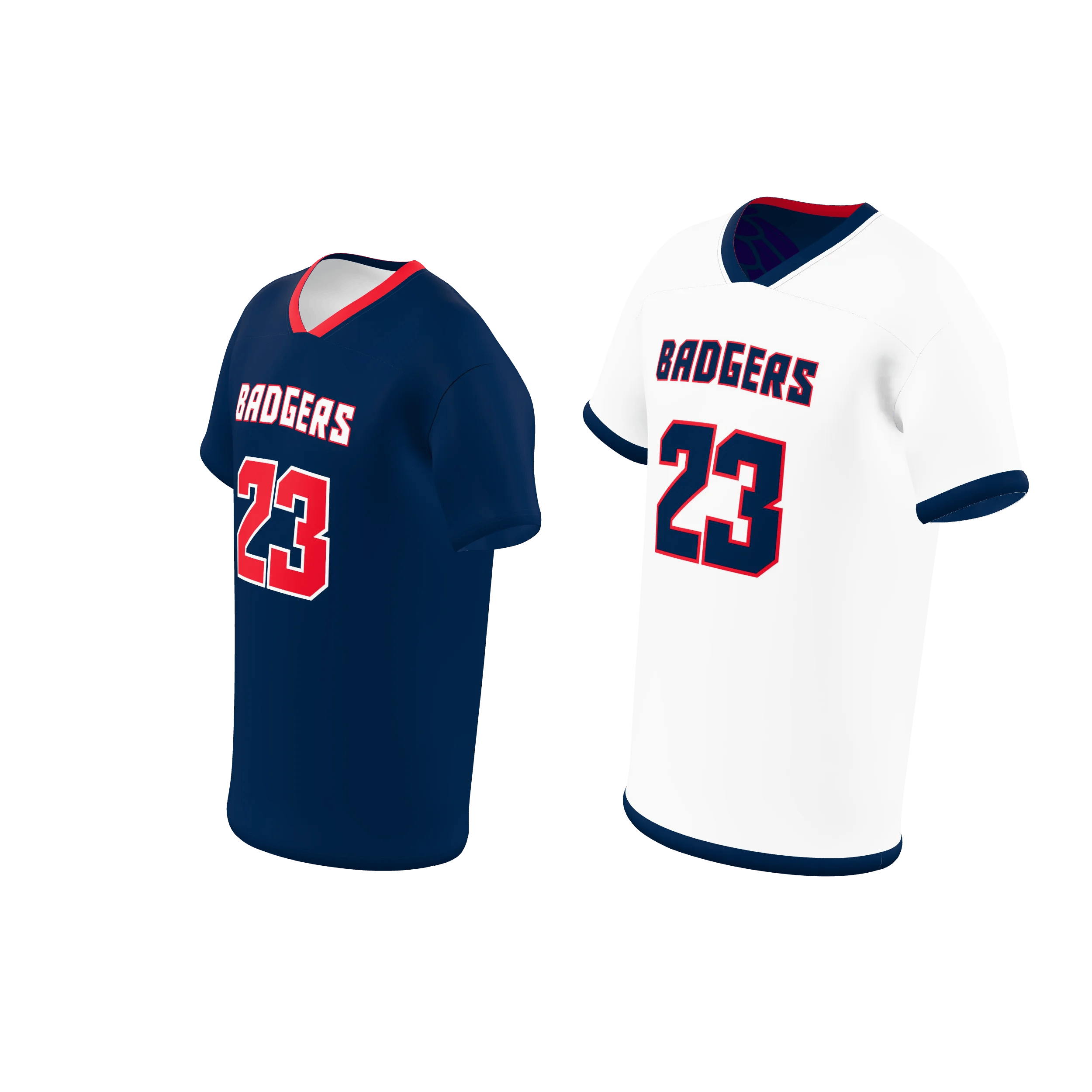 243fbeef-pr101_option_0_45deg75deg Zuniformers Men's Football Fan Jersey Reversible Single Ply, angled front view