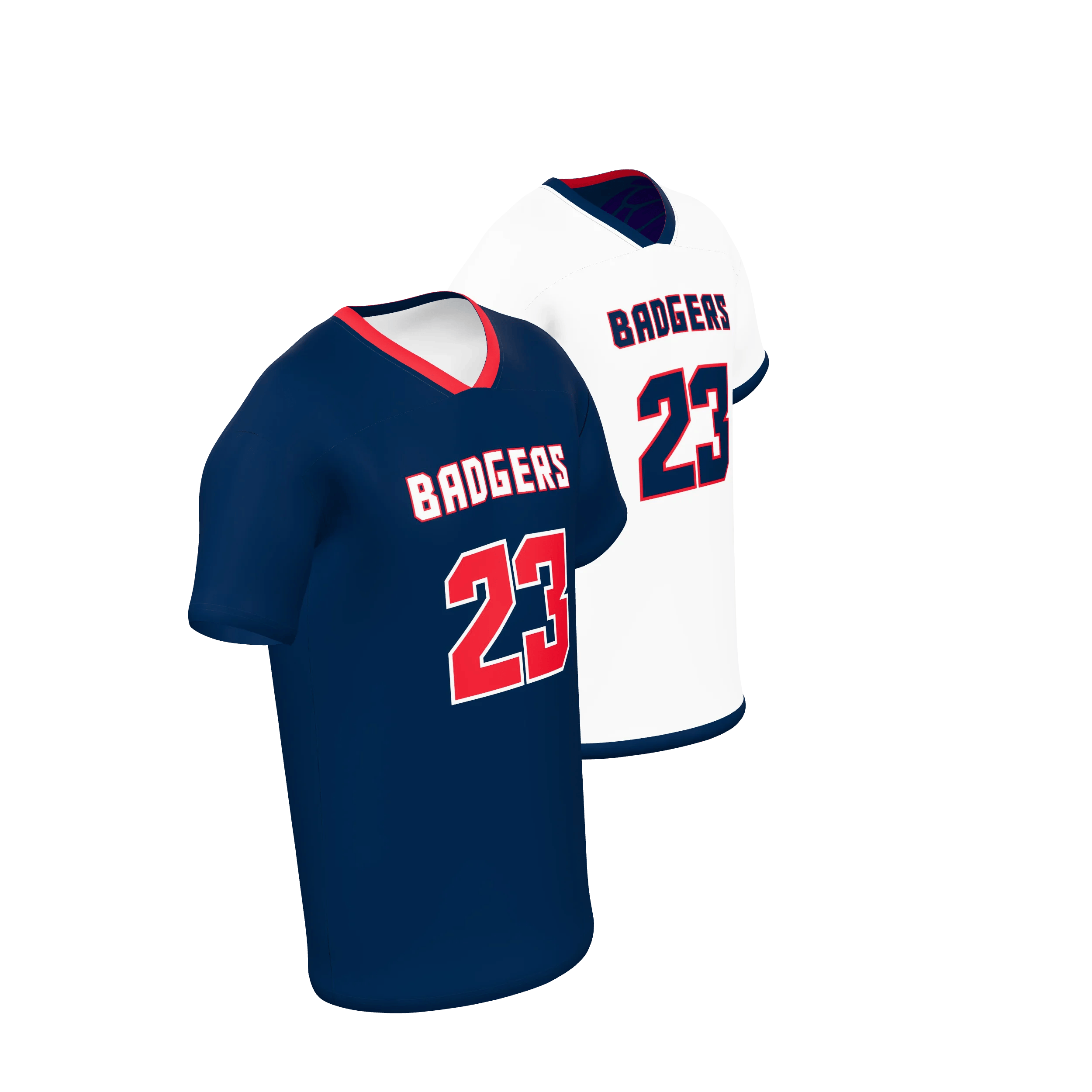 b561d41c-pr101_option_0_315deg75deg Zuniformers Men's Football Fan Jersey Reversible Single Ply, angled front view