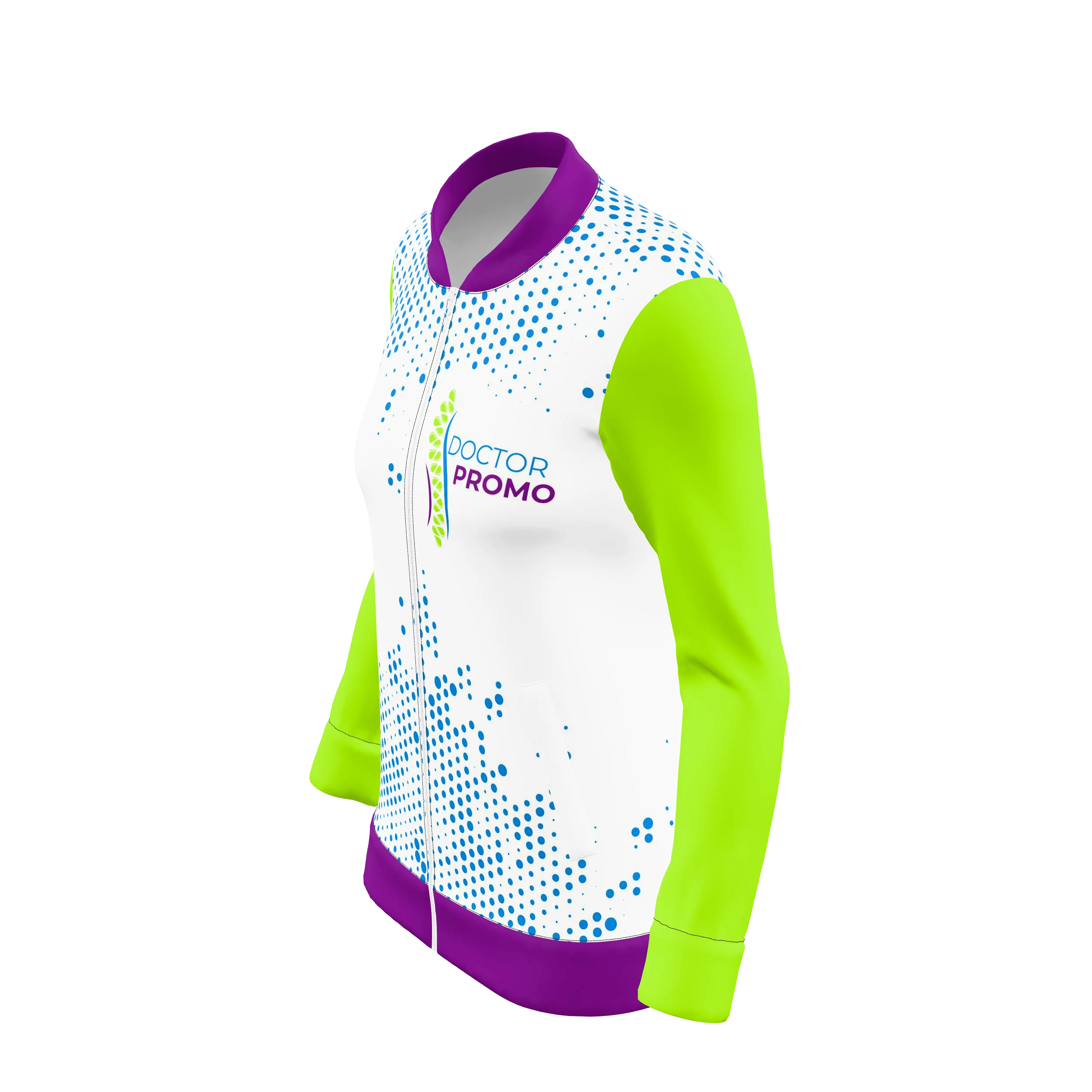 f0df8875-pr174_option_0_45deg75deg Zuniformers Women's Full Zip Collar Jacket, angled front view