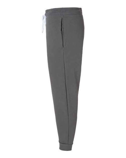 Asphalt - BELLA + CANVAS 3727 Joggers with Custom Logo Decoration BELLA + CANVAS Unisex Sponge Fleece Joggers in Asphalt, side view