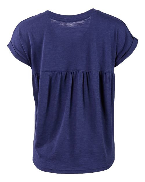 Navy - Boxercraft BW2102 T-Shirt with Custom Logo Decoration Boxercraft Women's Sweet T-Shirt in Navy, back view