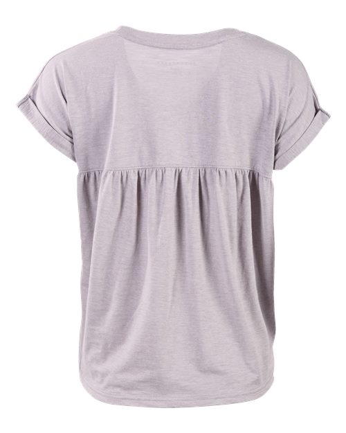 Oxford Heather - Boxercraft BW2102 T-Shirt with Custom Logo Decoration Boxercraft Women's Sweet T-Shirt in Oxford Heather, back view
