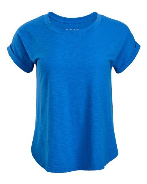 True Royal - Women's Sweet T-Shirt Boxercraft Women's Sweet T-Shirt in True Royal, front view