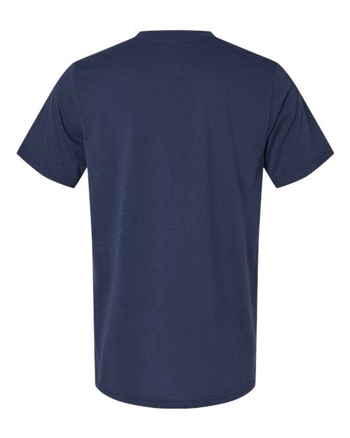 Navy - BELLA + CANVAS 3001ECO T-Shirt with Custom Logo Printing BELLA + CANVAS Unisex EcoMax Tee in Navy, back view