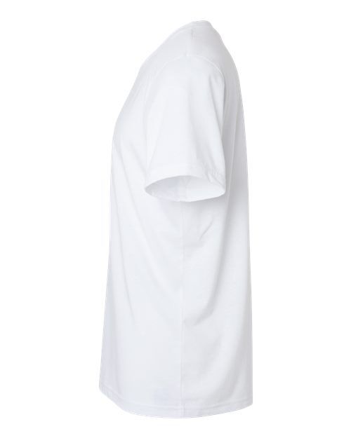 White - BELLA + CANVAS 3001ECO T-Shirt with Custom Logo Printing BELLA + CANVAS Unisex EcoMax Tee in White, side view