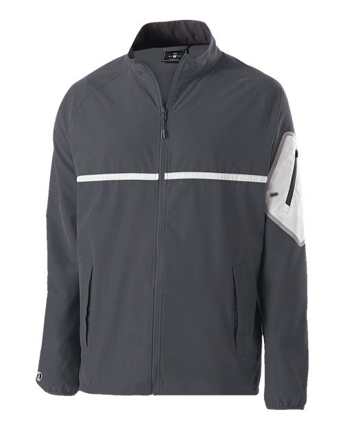 Carbon/ White - Unisex Weld Jacket Holloway Unisex Weld Jacket in Carbon/White, front view