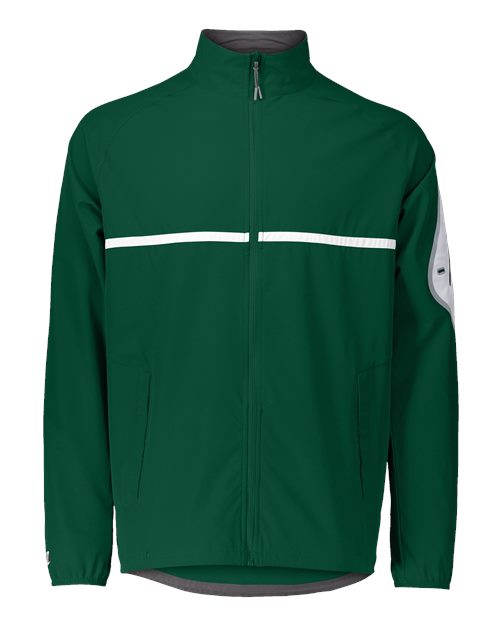 Forest/ White - Unisex Weld Jacket Holloway Unisex Weld Jacket in Forest/White, front view