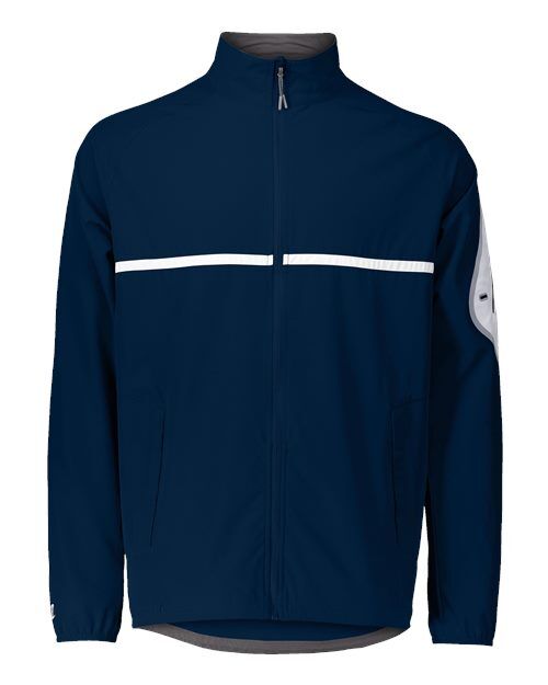 Navy/ White - Unisex Weld Jacket Holloway Unisex Weld Jacket in Navy/White, front view