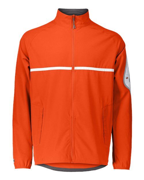 Orange/ White - Unisex Weld Jacket Holloway Unisex Weld Jacket in Orange/White, front view