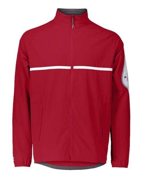 Scarlet/ White - Unisex Weld Jacket Holloway Unisex Weld Jacket in Scarlet/White, front view