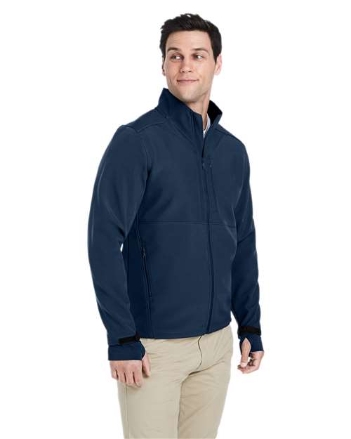 Frontier - Spyder S17742 Jacket with Custom Embroidered Company Logo Spyder Men's Touring Jacket in Frontier, side view on model