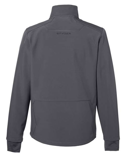 Polar - Spyder S17742 Jacket with Custom Embroidered Company Logo Spyder Men's Touring Jacket in Polar, back view