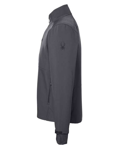 Polar - Spyder S17742 Jacket with Custom Embroidered Company Logo Spyder Men's Touring Jacket in Polar, side view