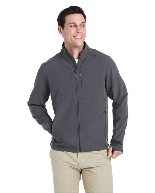 Polar - Spyder S17742 Jacket with Custom Embroidered Company Logo Spyder Men's Touring Jacket in Polar, front view on model