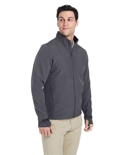 Polar - Spyder S17742 Jacket with Custom Embroidered Company Logo Spyder Men's Touring Jacket in Polar, side view on model