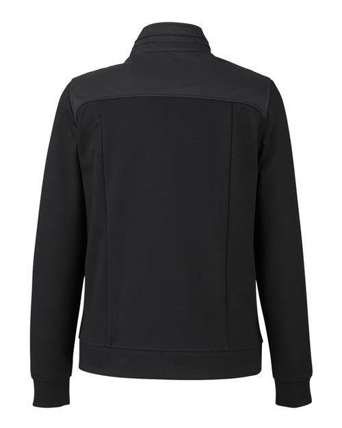 Black - Devon & Jones DG71W Jacket with Custom Logo Embroidery Devon & Jones Women's New Classics® Club Jacket in Black, back view