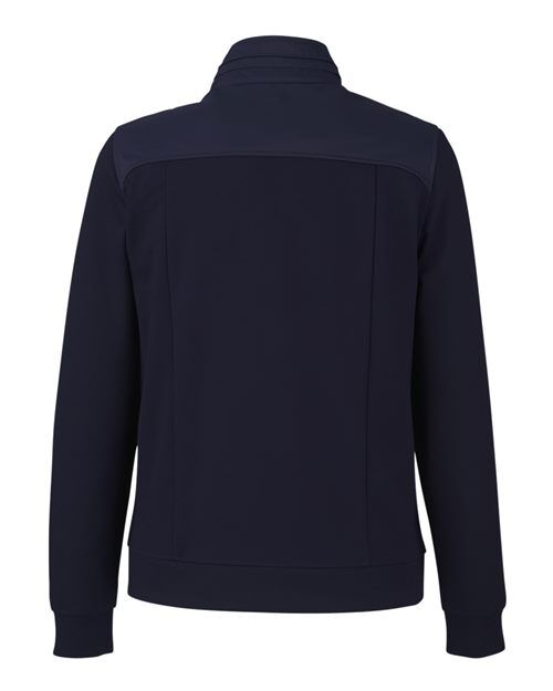 Navy - Devon & Jones DG71W Jacket with Custom Logo Embroidery Devon & Jones Women's New Classics® Club Jacket in Navy, back view