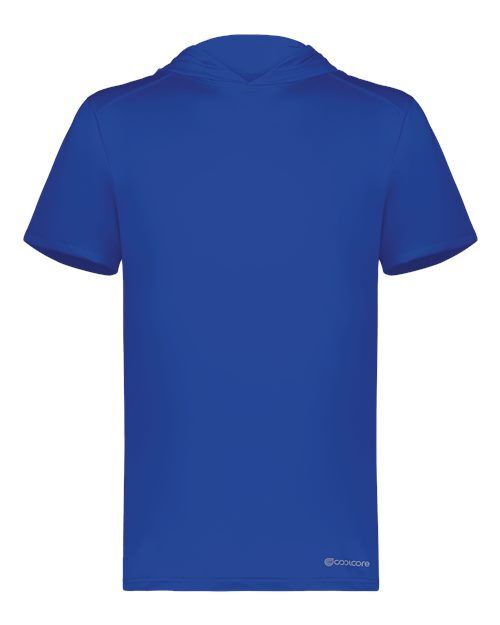 Royal - Men's Hooded T-Shirt Powered by Coolcore Holloway Men's Hooded T-Shirt Powered by Coolcore in Royal, front view