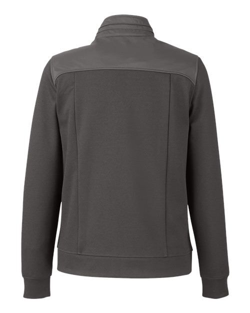 Graphite - Devon & Jones DG71W Jacket with Custom Logo Embroidery Devon & Jones Women's New Classics® Club Jacket in Graphite, back view