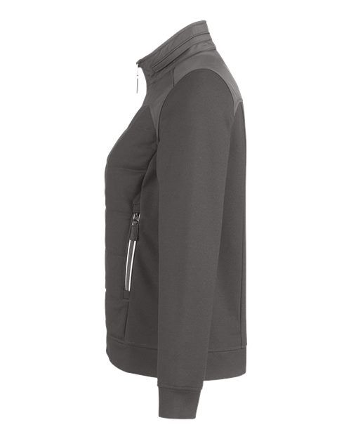 Graphite - Devon & Jones DG71W Jacket with Custom Logo Embroidery Devon & Jones Women's New Classics® Club Jacket in Graphite, side view