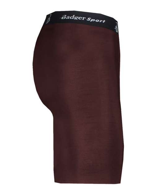 Maroon - Badger Pro-Compression Shorts for Custom Team Uniforms Badger Men's Pro-Compression Shorts in Maroon