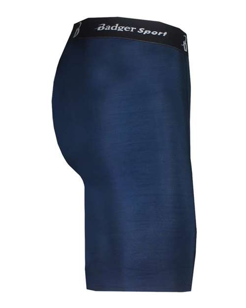 Navy - Badger Pro-Compression Shorts for Custom Team Uniforms Badger Men's Pro-Compression Shorts in Navy