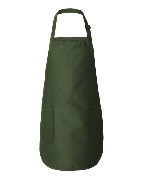 Forest - Full-Length Apron with Pockets Q-Tees Full-Length Apron with Pockets in Forest, front view