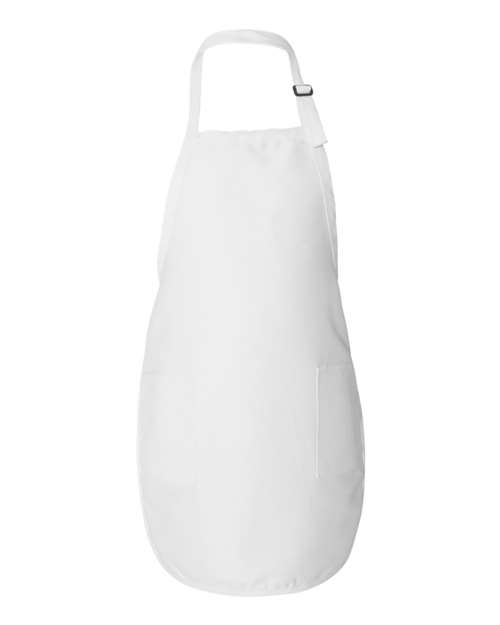 White - Full-Length Apron with Pockets Q-Tees Full-Length Apron with Pockets in White, front view
