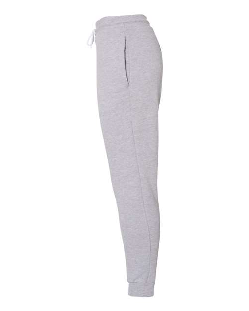 Athletic Heather - BELLA + CANVAS 3727 Joggers with Custom Logo Decoration BELLA + CANVAS Unisex Sponge Fleece Joggers in Athletic Heather, side view