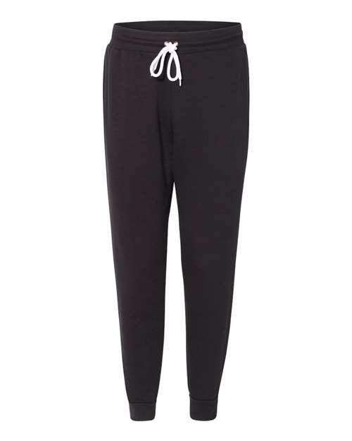 Black - Unisex Sponge Fleece Joggers BELLA + CANVAS Unisex Sponge Fleece Joggers in Black, front view