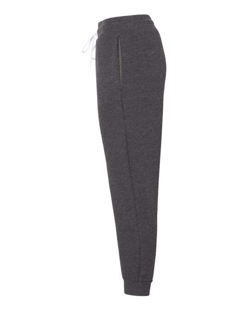 Dark Grey Heather - BELLA + CANVAS 3727 Joggers with Custom Logo Decoration BELLA + CANVAS Unisex Sponge Fleece Joggers in Dark Grey Heather, side view
