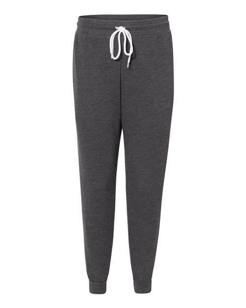 Dark Grey Heather - Unisex Sponge Fleece Joggers BELLA + CANVAS Unisex Sponge Fleece Joggers in Dark Grey Heather, front view