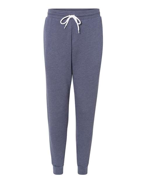 Heather Navy - Unisex Sponge Fleece Joggers BELLA + CANVAS Unisex Sponge Fleece Joggers in Heather Navy, front view