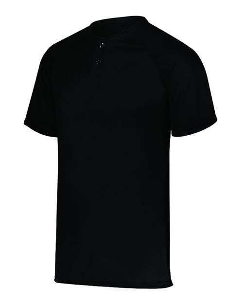 Black - Youth Attain Two-Button Jersey Augusta Sportswear Youth Attain Two-Button Jersey in Black