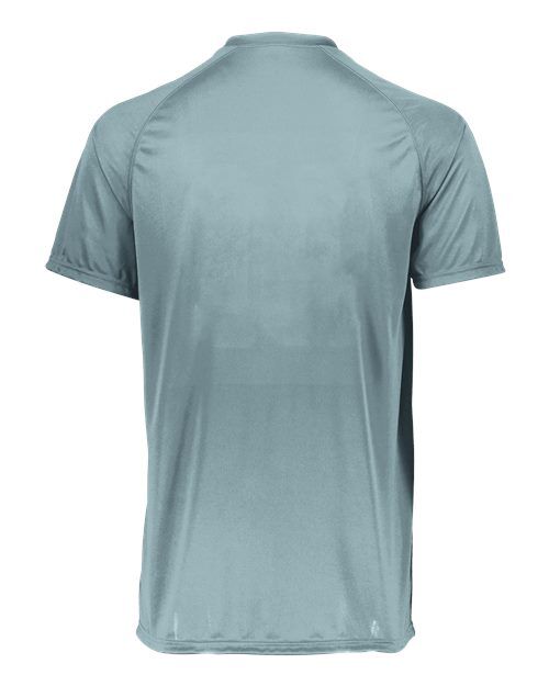 Blue Grey - Augusta Sportswear Youth Attain Jersey with Custom Team Logo Augusta Sportswear Youth Attain Two-Button Jersey in Blue Grey, back view