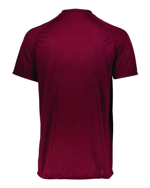 Cardinal - Augusta Sportswear Youth Attain Jersey with Custom Team Logo Augusta Sportswear Youth Attain Two-Button Jersey in Cardinal, back view