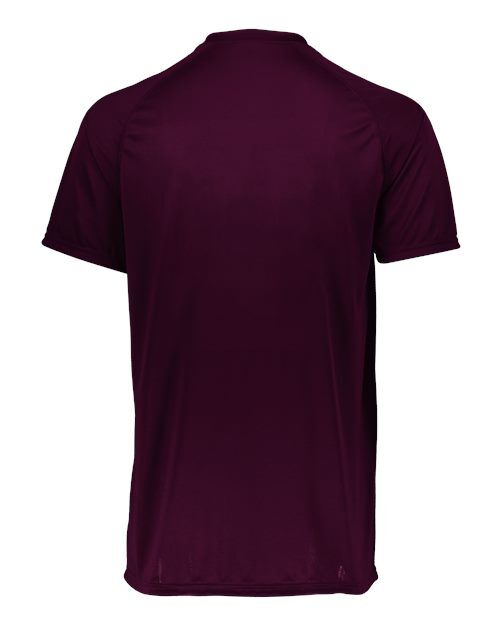 Maroon - Augusta Sportswear Youth Attain Jersey with Custom Team Logo Augusta Sportswear Youth Attain Two-Button Jersey in Maroon, back view